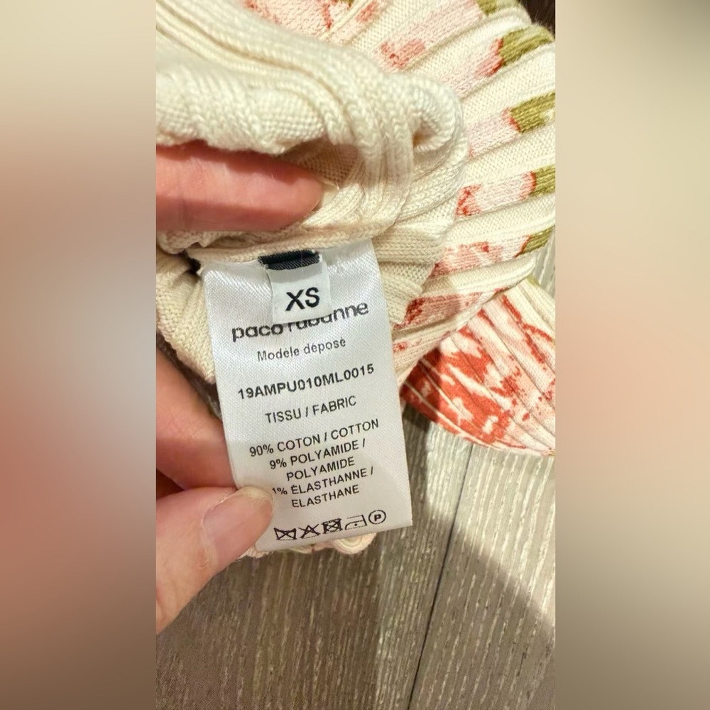 Paco Rabanne Rose Ribbed Sweater - Picture 8 of 14